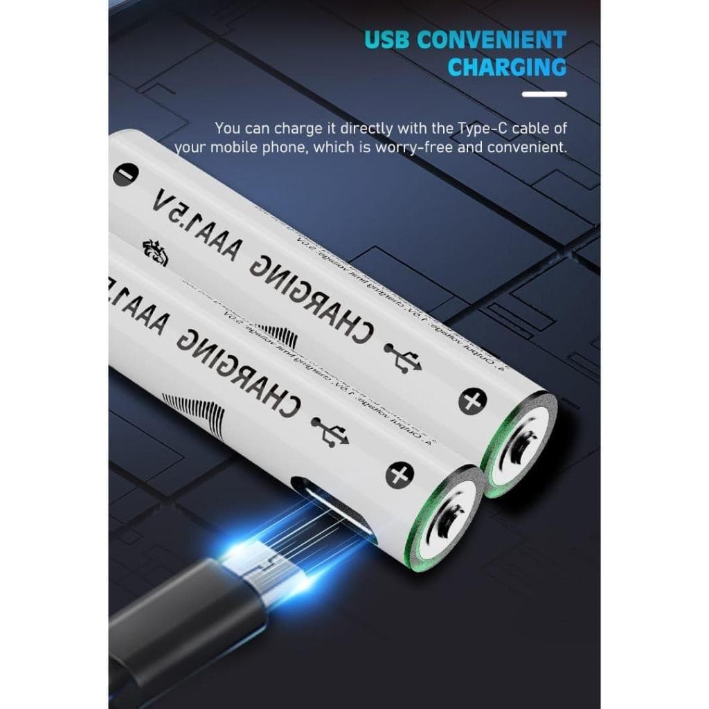 Baterai Charge Isi Ulang LENYES AAA107 AAA 1.5V Rechargeable Lithium Battery 600mWh Batu Batre Cas