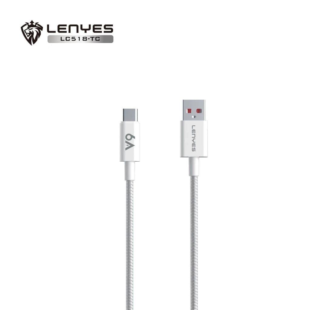 Kabel Data LENYES LC518 6A Fast Charging Universal Sync Data Cable Charger Nylon 1m