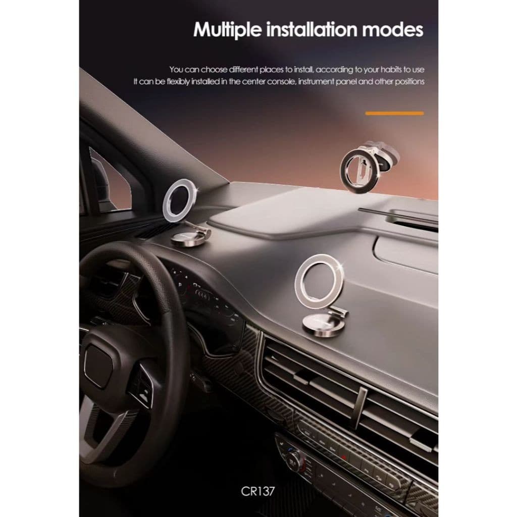 Holder Mobil Untuk HP LENYES CR137 Car Mount Magnetic  Phone Holder Foldable Magsafe 360° Rotate