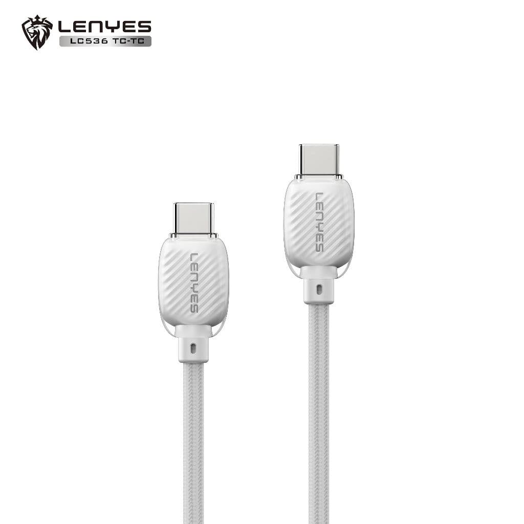 Kabel Data LENYES LC536 Fast Charging 27W Lightning 60W Type C Braided Data Cable Charger 1 Meter