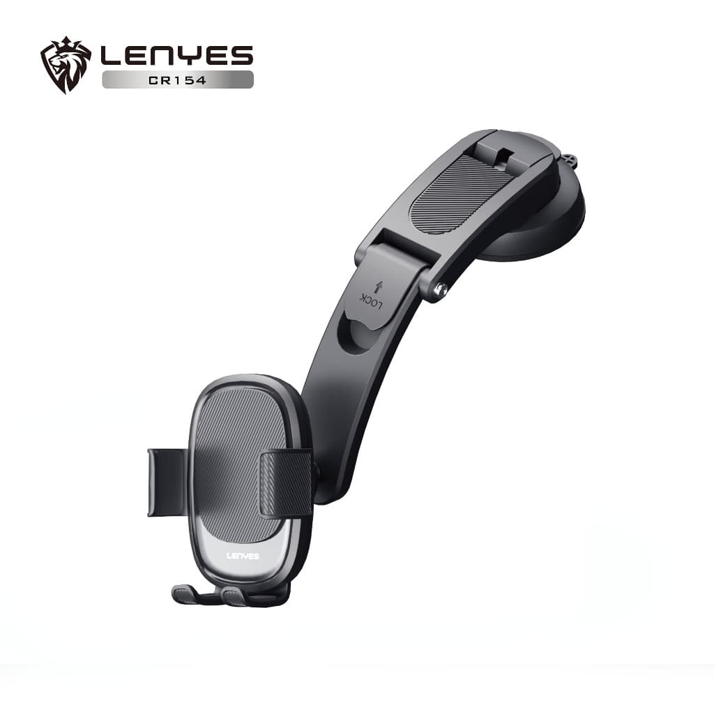 Car Phone Holder LENYES CR154 Dudukan Untuk HP Di Dashboard atau Kaca Mobil Kokoh Kuat