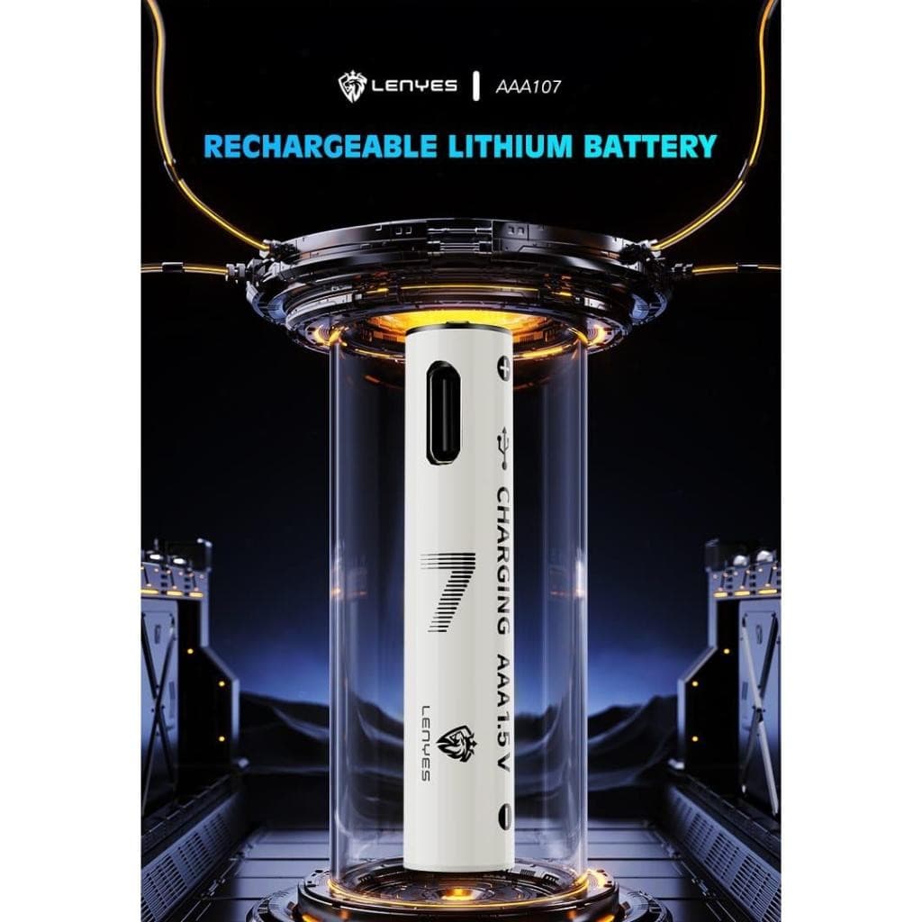 Baterai Charge Isi Ulang LENYES AAA107 AAA 1.5V Rechargeable Lithium Battery 600mWh Batu Batre Cas