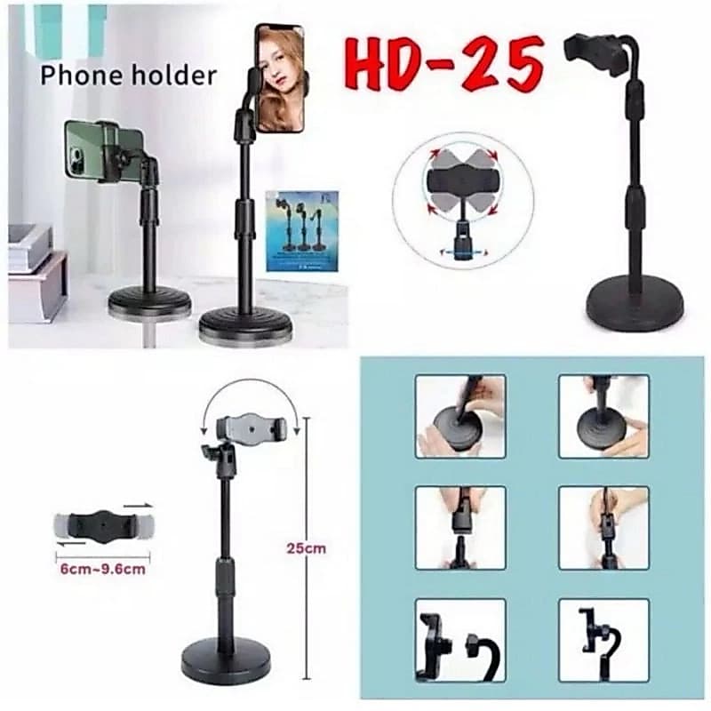 TRIPODPEDIA PHONE HOLDER STANDING MEJA HD25 HD26 NONTON BARENG