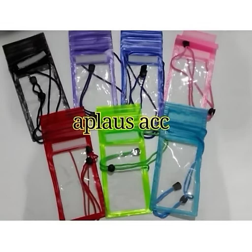 (GROSIRAN5) Waterproof / Sarung Pelindung Hp Anti Air Ukuran XL