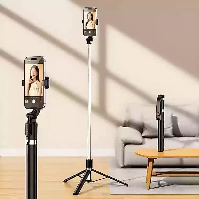 Tongsis Tripod LED 1.7 Meter Flexible With Remote Bluetooth Selfie