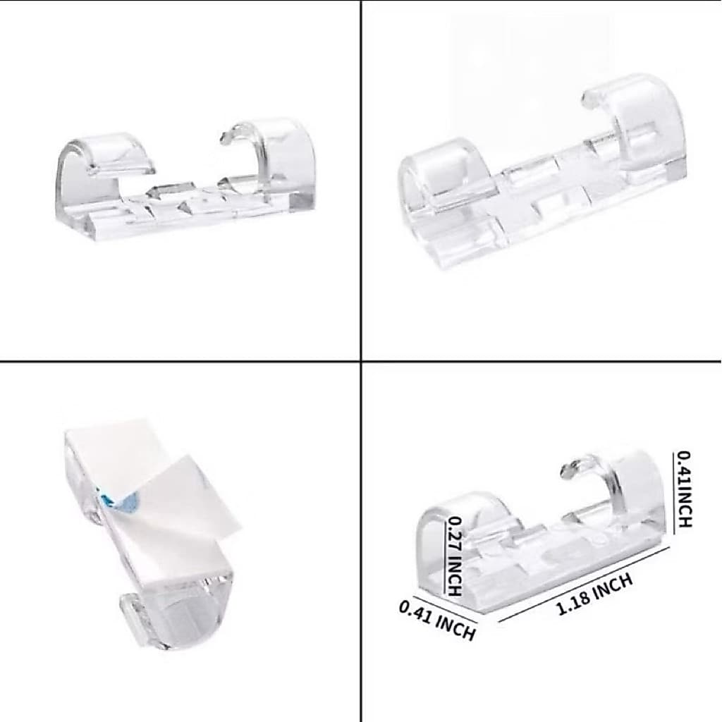 (GROSIRAN) Klip Kabel Dinding Set Organizer 20 pcs Perekat Tempel Merapikan Kabel Elektronik